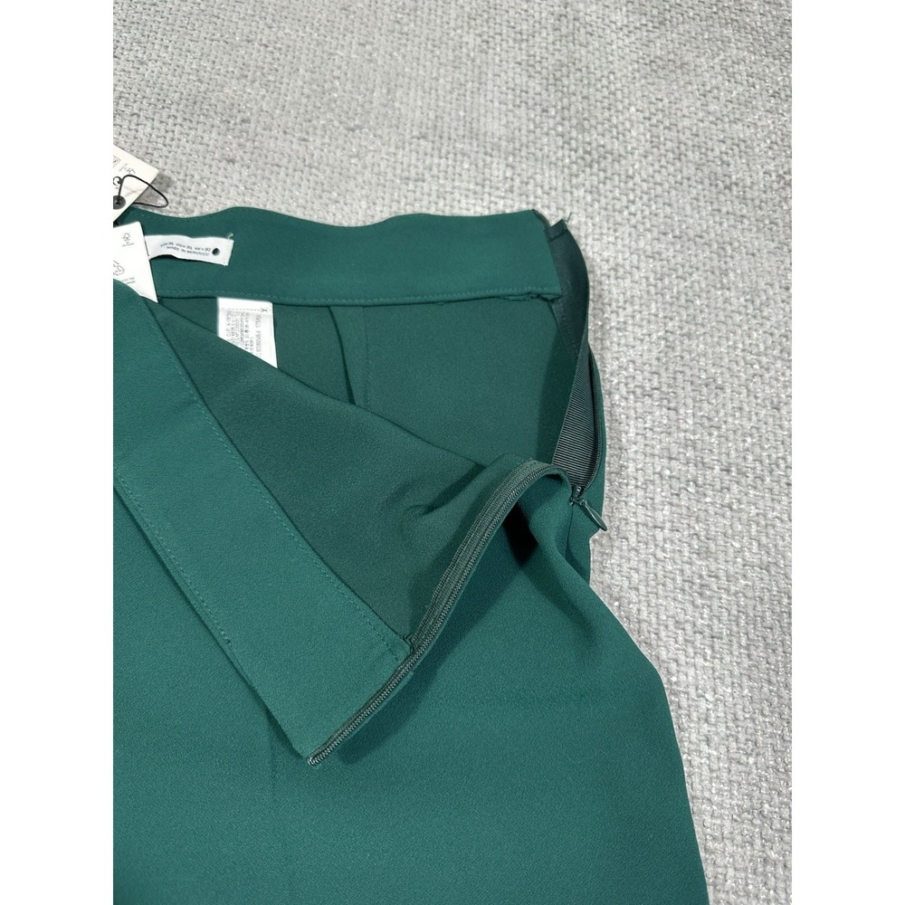 Zara Trousers Womens XL 35x34 Green Pants‎ Career Side Zip - Picture 10 of 10